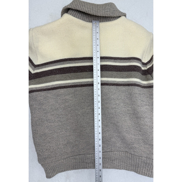 Vintage OUTDOOR EXCHANGE Wool Blend Sherpa Lined Cardigan Sweater Jacket Large - Picture 13 of 13